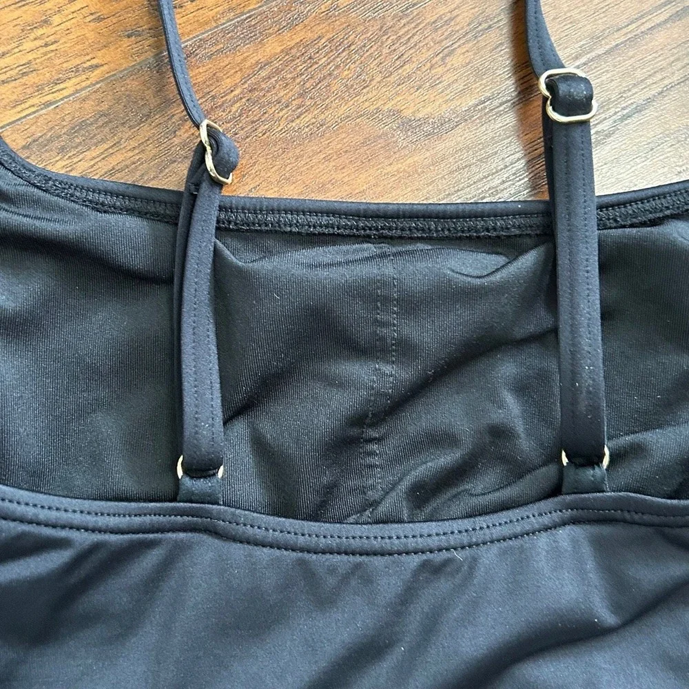 Kate Spade New York One‎ Piece Swimsuit Black with Daisy Belt #S16267A